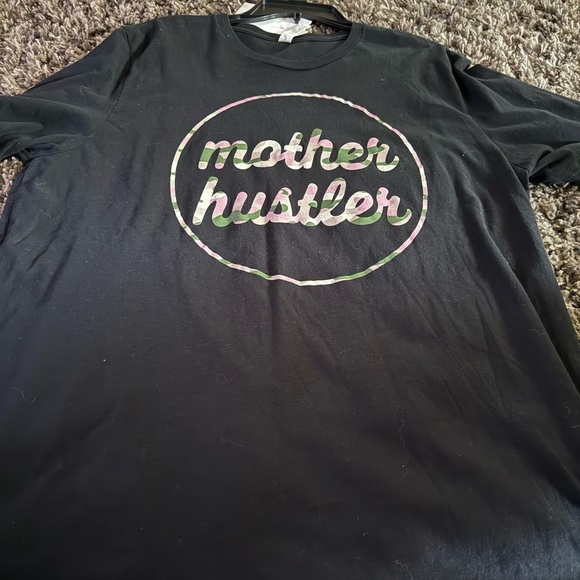 Bella Canvas Tops - Bella Canvas Black 'Mother Hustler' Graphic Tee